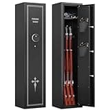 2-3 Gun Safe,Rifle Safe, Gun Safe for Rifles and Pistols, Quick Access Long Gun Safes for Rifles, Electronic Locking Gun Cabinet with Pistols Pockets ,Adjustable Gun Rack for Home, Office,Warehouse