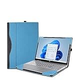 Cover Case for 15.6'' HP Envy x360 2-in-1 Laptop 15t-fe 15-fh 15z-fh 15-fe 15-ew 15t-ew 15z-ey &HP Pavilion x360 Convertible 15t-dw 15-er，PU leather Protective Shell Detachable laptop Bag (Light Blue)
