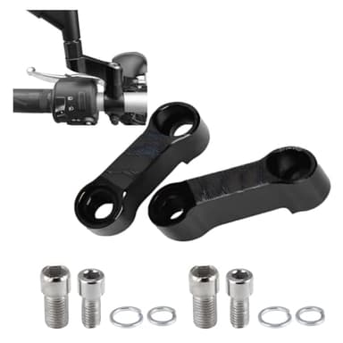 Motorcycle Mirror Extenders Rearview Mirror Extender 10mm 8mm Mirror Handlebar Mount Riser Extender Adapter Motorcycle Mirror Mount For Rearview Mirrors With M10 Or M8 Mounting Apertures