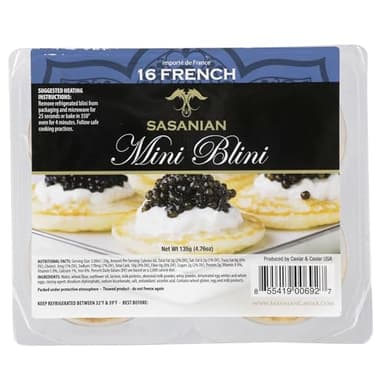 Sasanian Caviar, French Mini Blini, 16 Count