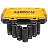 DEWALT DWMT74737 Tough Box 7PC mm 1/2 Deep Drive Impact Socket Set