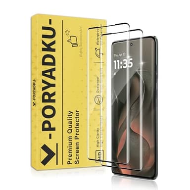 JavoYion 2 Pack for Motorola Edge 2025 Screen Protector, Fingerprint Support, Bubble-Free, Case Friendly, 9H Hardness Clear Screen Protector for Motorola Edge 2025