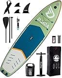 DAMA Inflatable Stand Up Paddle Board 11'x33" x6", Inflatable Yoga Board, Dry Bags, Camera Seat, Floating Paddle, Hand Pump, Board Carrier, Durable & Stable for 3 People
