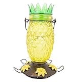 Perky-Pet 9110-2 Pineapple Top-Fill Glass Hummingbird Feeder – 28 oz