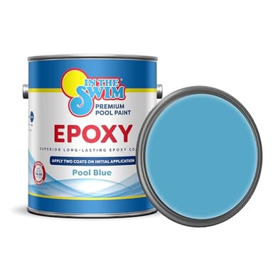 In The Swim Pool Blue Epoxy Swimming Pool Paint - Epoxy-Base, High Gloss, Swimming Pool Paint - Long Lasting Stain Resistant - 1 Gallon
