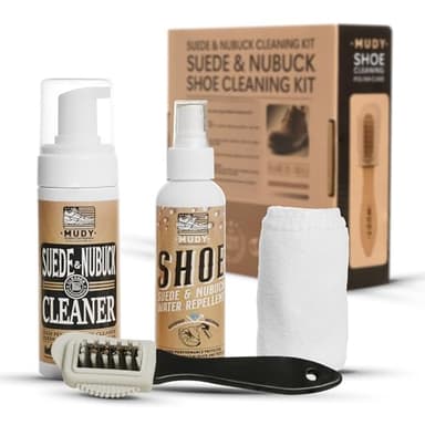 Suede Shoe Cleaner Nubuck Shoe Cleaner and Water Repellent with 4-Side Suede Brush, Microfiber Cloth