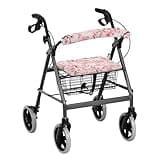 Luarisgur Cherry Blossoms Rollator Accessories Walker Seat Cover for Women Pink Rollator Walker Seat and Backrest Covers for Ladies Washable Walkers for Seniors with Seat Gift Covers