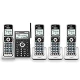 VTech VS306-4 DECT 6.0 4 Handsets Cordless Home Phone with Bluetooth, Answering System, Smart Call Blocker, Caller ID Announce, Backlit Display, Duplex Speakerphone, Expandable to 5HS (Silver & Black)