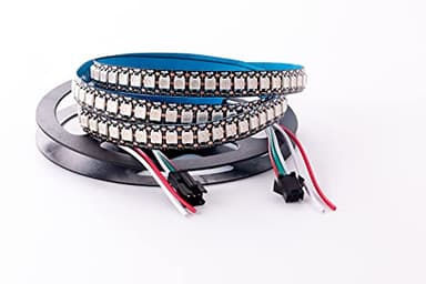 ADRESUNO WS2812B LED Strip Individual Addressable Light SMD 5050 144Pixels RGB Pixel Strip DC5V (3.2FT 144LEDS Non-Waterproof, Black PCB)