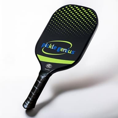 Pickle Genius 13mm Quiet Pickleball Paddle – 8oz USAPA Approved Carbon Fiber with Grit – Pickleball Racket for Adults – Honeycomb Core Vibration Dampening for Spin, Control & Tennis Elbow Relief