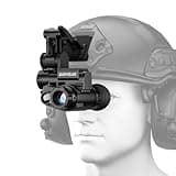 GOYOJO Night Vision Goggles Helmet-Mounted Monocular | 1080P HD NVG with 6X Zoom & Adjustable Infrared | IP66 Waterproof for Hunting, Surveillance, Camping | Built-in Compass (100% Darkness)