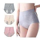 3 Pack Women's Incontinence Underwear Washable, Double Elastic High Waist Adult Incontinence Protective Briefs, Reusable for Light Bladder Leakage(XL-Waist: 26.0''~40.2'')