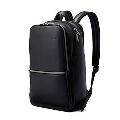 Samsonite Classic Leather Slim Backpack, Black, One Size