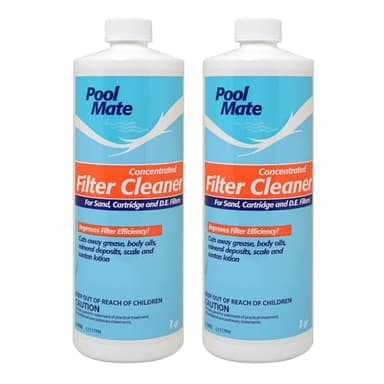 Pool Mate 1-Quart 2-Pack Concentrated Pool Filter Cleaner, Made in USA