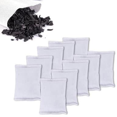 KaiCarnte 10 Pack Activated Charcoal Odor Absorbe Trash Can Deodorizer, Car Air Freshener, Shoe Deodorizer, Odor Eliminators For Storng Odor,50g/pack