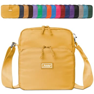 The Foldie Crossbody Sling Bags for Women - Smart Foldable Crossbody Bags for Travel, Work & Everyday Use - Anti-theft Sling Bag with RFID Protection - Premium Water Repellent Crossover Bag - Yellow