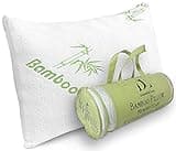 Memory Foam Bamboo Pillow Queen Size - [Adjustable] for Sleeping - Cool & Breathable Cover with Zipper Rayon Derived from Bamboo - Relieves Neck Pain - Back/Stomach/Side Sleeper