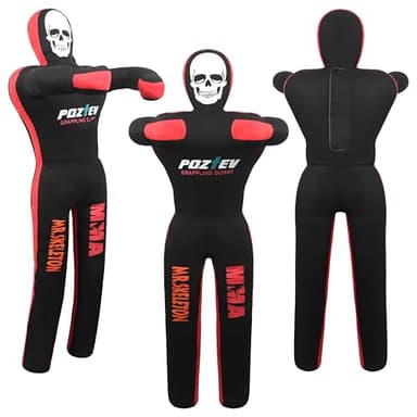 POZTEV Adult Grappling Dummy – 6ft Unfilled Wrestling Dummy for MMA, Jiu Jitsu, and Martial Arts Training – Practice Punching Dummy – Full Size Adult Grappling Dummy for BJJ, Karate & Judo