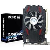 ZER-LON AMD Radeon RX 550 Graphics Card, 4GB GDDR5 128 Bit 1183MHz DP HDMI DVI-Output GPU, PCIE 3.0 Computer Gpu Support Up to 4K Video Card for Office and PC Gaming