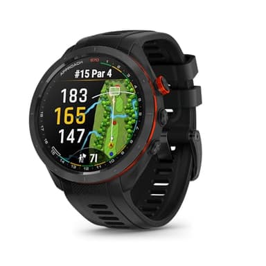Garmin Approach® S70-47 mm Black Ceramic Bezel with Black Silicone Band (Refurbished)