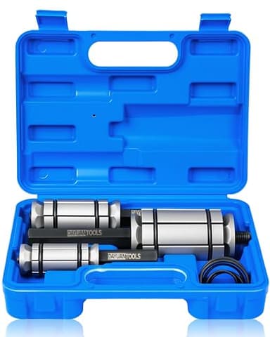 DAYUAN Upgraded 3 Pcs 1-1/8'' to 3-1/2'' Exhaust Pipe Expander Tool Set, Tail Pipe Spreader Kit Compatible with Most Vehicles and Trucks Bule Case