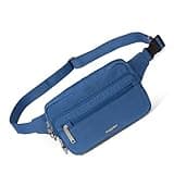 Baggallini Securtex Anti-theft Belt Bag 8.8"x5.5" Crossbody Fanny Pack for Women RFID Wallet Locking Zipper Travel Purse