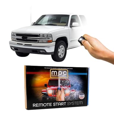 MPC Remote Starter Kit Compatible with Chevrolet Silverado 1999-2002 || Press Lock 3X to Start || USA Tech Support