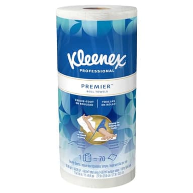 Kleenex Professional Premier Kitchen Paper Towels (13964), Cloth-Like Softness, White (70 Sheets/Roll, 24 Rolls/Case, 1,680 Sheet Total)