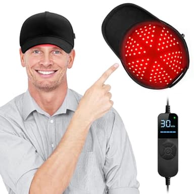 Laser Hair Growth Cap, Red Light Hat, Black