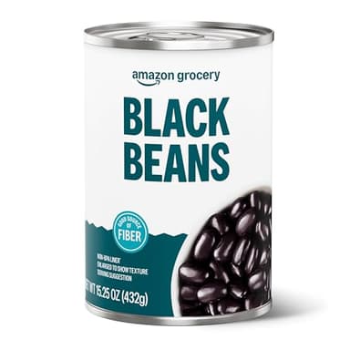 Amazon Grocery, Canned Black Beans,15.25 Oz