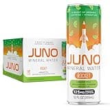 JUNO Rocket Limeade Still Mineral Water, Hydration Energy Drink with 125mg Organic Caffeine from Green Coffee Beans, Organic Monk Fruit, Organic Lime Juice, Celtic Salt, Potassium, and Calcium, Vegan, Gluten Free, 12 Pack