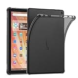 MoKo Case for All-New Amazon Kindle Fire HD 10 Tablet (13th Generation, 2023 Release) 10.1", Ultra Clear Soft Flexible Transparent TPU Skin Bumper Back Cover for fire Tablet 10 2023, Matte Black