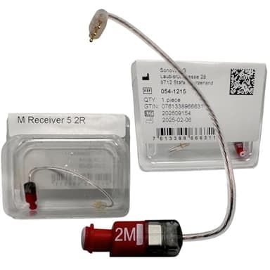 UCT STORE INTL Phonak & Unitron,2MR Receiver (Right) Wire 5.0 for Phonak Hearing Aid, Compatible with Medium Power, Red 1 Count (RED, 2)