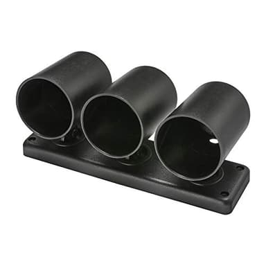 GlowShift Universal Black Triple Gauge Swivel Dashboard Pod - Fits Any Make/Model - Swivels 360 Degrees - ABS Plastic - Mounts (3) 2-1/16" (52mm) Gauges to Vehicle's Dash