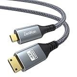ZeniKon 4K Micro HDMI to Mini HDMI Cable 3.3FT for Raspberry Pi 5/4 Camera to Portable Monitor, High Speed Mini HDMI Type C Male to Micro HDMI Type D Male Cable Braided Cord 4K@60Hz, 2K, 1080P, 3D