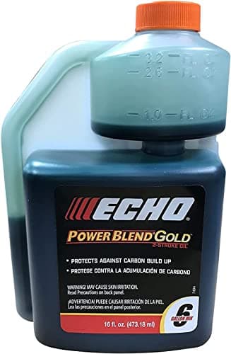 Powerblend Gold 16 oz. 2-Stroke 2-Cycle Engine Oil for 50:1 Mixing with 6 Gallon Yield and Easy Measuring Squeeze Bottle