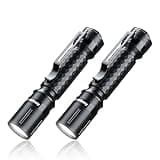 Ansyper CC 3 Modes Small Mini Flashlights LED Powerful High Lumens Tactical Pen Light with Clip,Slim Portable Pocket Compact Torch for Emergency Inspection AAA Battery Water-Resistant (Black & Black)