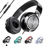 ARTIX CL750 On-Ear Headphones Wired with Mic — Noise Isolating Plug in Headphones, Computer Headphones with Microphone, Headphones for Laptop, Headphones Corded, Headphones with Cord (Aux Jack 3.5mm)