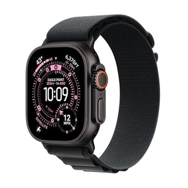 Apple Watch Ultra 3 [GPS + Cellular 49mm] Running & Multisport Smartwatch w/Rugged Titanium Case w/Black Alpine Loop - L. Satellite Communications, Advanced Health & Fitness Tracking