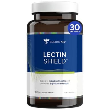 Gundry MD® Lectin Shield, Gut Health and Digestion Supplement, Helps Block Potentially Harmful Lectins, Supports Digestive Comfort, and Intestinal Health, 30 Day Supply