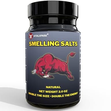 Smelling Salts Ammonia Inhalant Salts Strong Wake Up Long Lasting Enhanced Pre-Activated Potent Smelling Salt for Athletes in Hockey, Weightlifting and Powerlifting 2 OZ