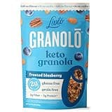 Livlo Keto Nut Granola Cereal - Only 2g Net Carb & Zero Added Sugar - Low Carb, Grain Free & Gluten Free Healthy Snack - Frosted Blueberry, 10.5 oz
