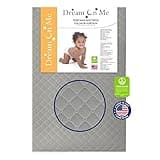 Dream On Me Aster 3" Fiber Portable Mini Crib Mattress, Waterproof Vinyl Cover, Greenguard Gold Certified, Mini Crib Mattress, 38" L x 24" W x 3" Th, Grey
