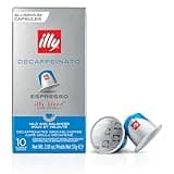 Illy Espresso Compatible Capsules - Single-Serve Coffee Capsules & Pods - Classico Decaf Roast - Notes Of Caramel, Toasted Bread & Chocolate Pods - For Nespresso Coffee Machines – 10 Count