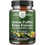 Pure Green Coffee Bean Extract - Super Energizing Green Coffee Extract with 50% Chlorogenic Acid for Antioxidant Heart Health Mental Focus and Size Reduction - Natural Energy Supplement for Adults