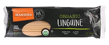 Mantova Italian Organic Linguini Pasta - 100% Durum Semolina Organic Linguine - Product Of Italy, 1 Pound (Pack Of 6)