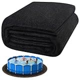 TIXANF 24FT Pool Liner Pad,Seamless Above Ground Pool Liner,Pre-Cut Heavy Duty Round Pool Liner Pad, 11oz/yd² Durable Geotextile Material,Puncture Protection,Extend Liner Life(Black)