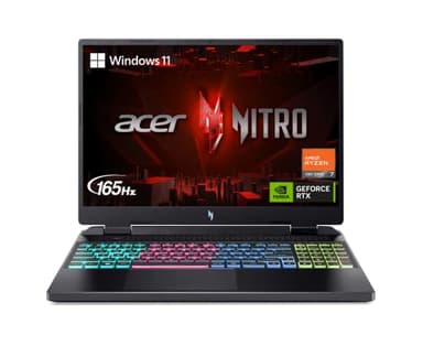 acer Nitro 16 Gaming Laptop | AMD Ryzen 7 7840HS OctaCore CPU | NVIDIA GeForce RTX 4060 Laptop GPU | 16" WUXGA 165Hz IPS Display | 16GB DDR5 | 1TB Gen 4 SSD | WiFi 6E | RGB Backlit KB | AN16-41-R4CY