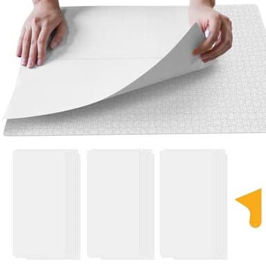 ALL4JIG Puzzle Saver – 24-Pack Puzzle Glue Sheets for 1000-3000 Pieces, Self-Adhesive Sticker Sheets, Easy to Preserve & Frame Jigsaw Puzzles