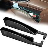 DONTRD 2Pacs Car Seat Gap Filler Multifunctional Cars Gap Fillers Storage Car Seat Gap Storage Box Between Seat and Console (Black)